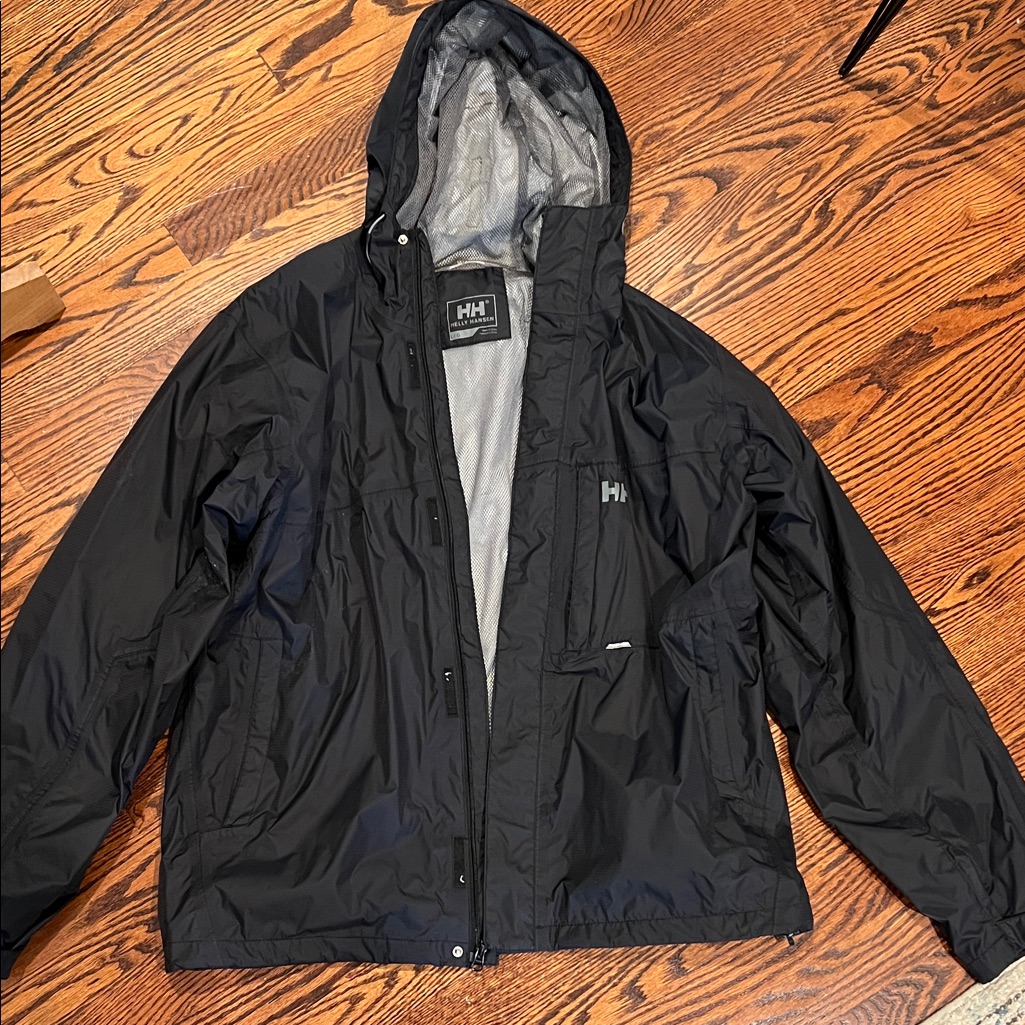 Helly Hansen Black Raincoat For Men